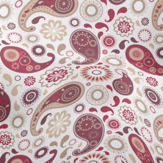 Oriental Traditional Flower Pa Lightweight Performance Linen