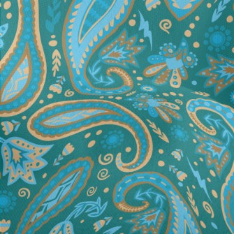 Lake Green Pattern Lightweight Performance Linen