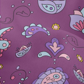 Hand Drawn Doodles Lightweight Performance Linen