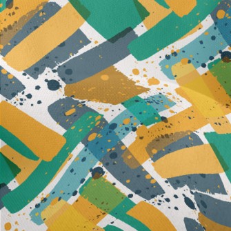 Abstract Lines And Inkjet Lightweight Performance Linen