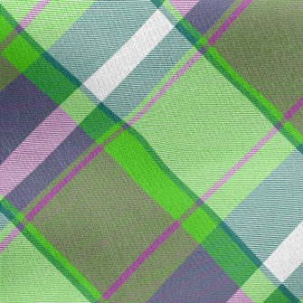 Green Apple Grid Jersey Backed Fleece