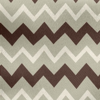 Coffee Zigzag Pattern Jersey Backed Fleece