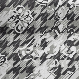 Houndstooth Pattern Jersey Backed Fleece