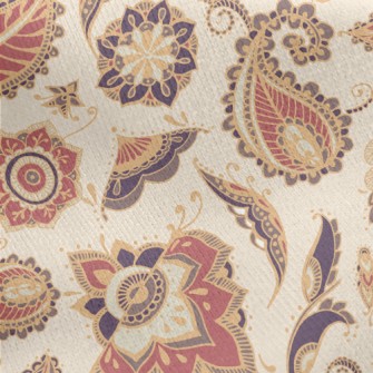 Oriental Romantic Elements Jersey Backed Fleece