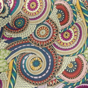 Three-dimensional Colorful Flo Jersey Backed Fleece