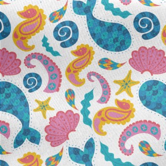 Sequined Sea Fish Jersey Backed Fleece