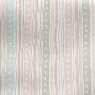 Soft Stripes And Flowers Jersey Backed Fleece