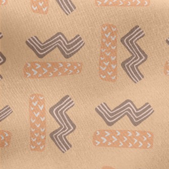 Zigzag And Rectangle Jersey Backed Fleece