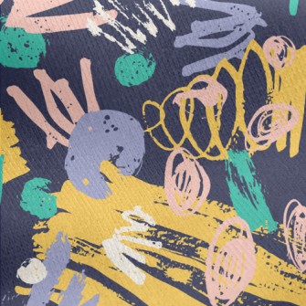 Chaotic Graffiti Jersey Backed Fleece