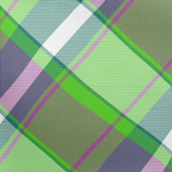 Green Apple Grid Pongee