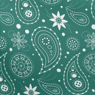 White Flowers With Green Backg Pongee
