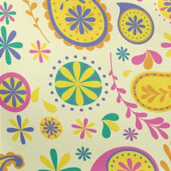 Flower And Wheel Pongee