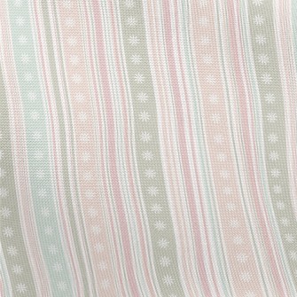 Soft Stripes And Flowers Pongee