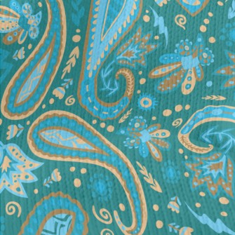 Lake Green Pattern Stretch Jersey