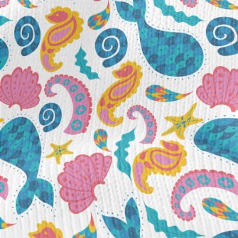 Sequined Sea Fish Stretch Jersey