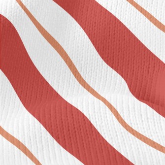 Traditional Red Stripes Stretch Jersey