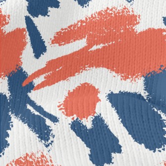 Orange Blue Crayon Drawing Stretch Jersey