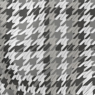 Black And Gray Houndstooth Lightweight Cotton Poplin