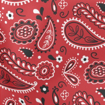 Orange Amoeba Lightweight Cotton Poplin