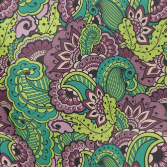 Dense Flowers And Grass Lightweight Cotton Poplin