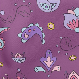 Hand Drawn Doodles Lightweight Cotton Poplin