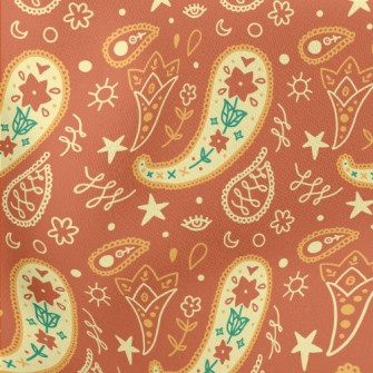 Cute Orange Flowers Lightweight Cotton Poplin