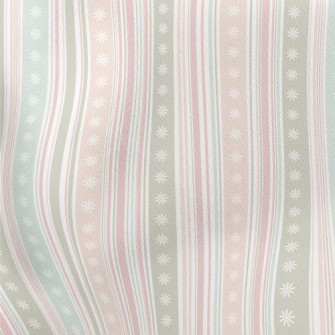 Soft Stripes And Flowers Lightweight Cotton Poplin