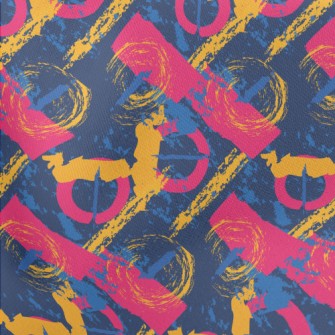 Abstract Circles And Lines Lightweight Cotton Poplin