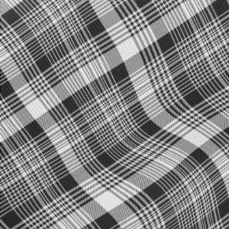 Gentleman Black And White Chec Midweight Cotton Poplin