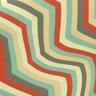 Zigzag Stripes Midweight Cotton Poplin