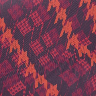 Red Date Houndstooth Midweight Cotton Poplin