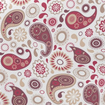 Oriental Traditional Flower Pa Midweight Cotton Poplin