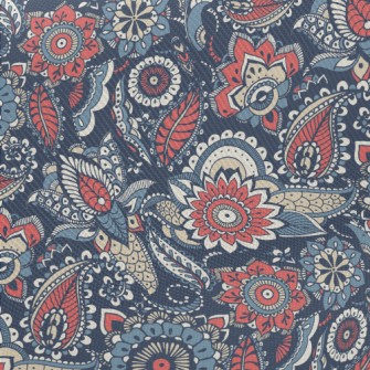 Traditional Retro Pattern Midweight Cotton Poplin