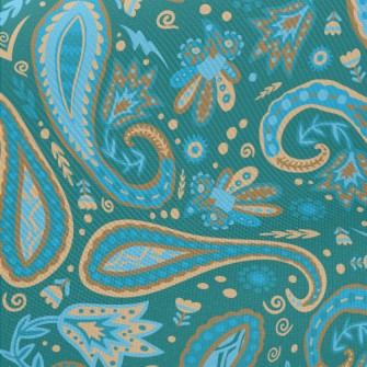 Lake Green Pattern Midweight Cotton Poplin