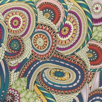 Three-dimensional Colorful Flo Midweight Cotton Poplin