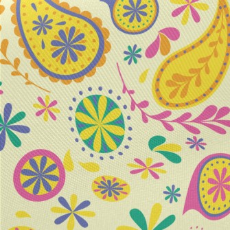 Flower And Wheel Midweight Cotton Poplin