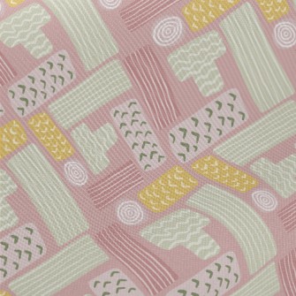 Geometric Tetris Midweight Cotton Poplin