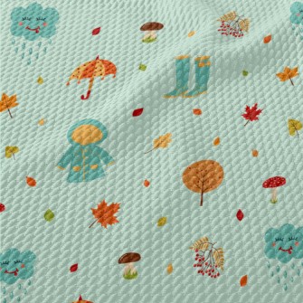 Autumn Rainy Day Birdseye Piqué