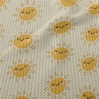 Happy Smiling Sun Birdseye Piqué