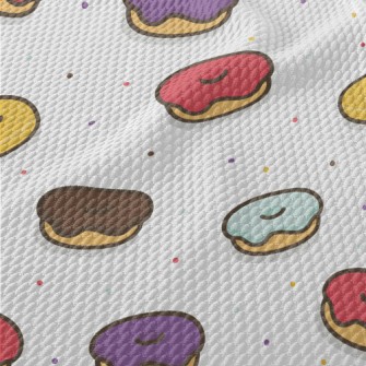 Colorful Jam Donuts Birdseye Piqué
