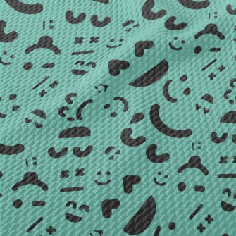 Emotional Emoticons Birdseye Piqué