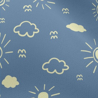 Simple Sun And Clouds Chiffon
