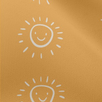 Sun Smiley Face Doodle Chiffon
