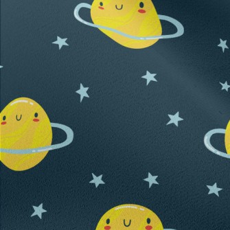 Cartoon Smiley Planet Chiffon