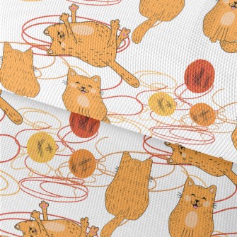 Cat Playing With A Ball Of Yar Waterproof Oxford