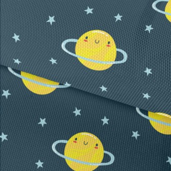 Cartoon Smiley Planet Waterproof Oxford