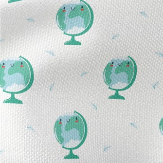 Cute Globe Waterproof Canvas