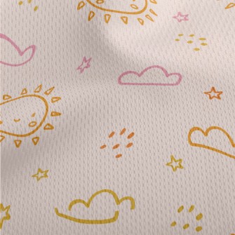 Color Sun Doodle Athletic Mesh Flat Back