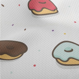 Colorful Jam Donuts Athletic Mesh Flat Back