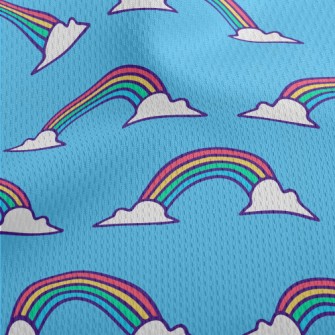 Beautiful Rainbow Graffiti Athletic Mesh Flat Back
